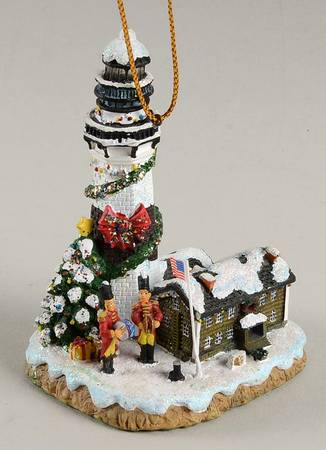 Christmas Lighthouse Ornaments Montauk Point, Long Island, Ny - No Box