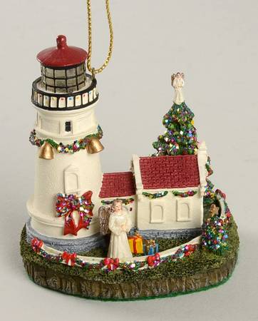 Christmas Lighthouse Ornaments Heceta Head, Florence, Or - No Box