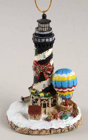 Christmas Lighthouse Ornaments Cape Hatteras, Buxton, Nc - No Box