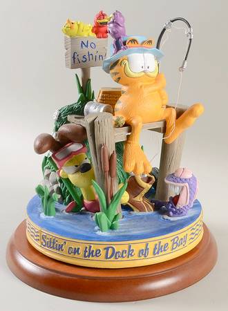 Garfield Muscial Figurine Collection Sittin' On The Dock Of The Bay - No Box