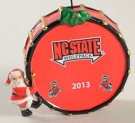 NC State Wolfpack Christmas Christmas Drum - With Box Bx2013
