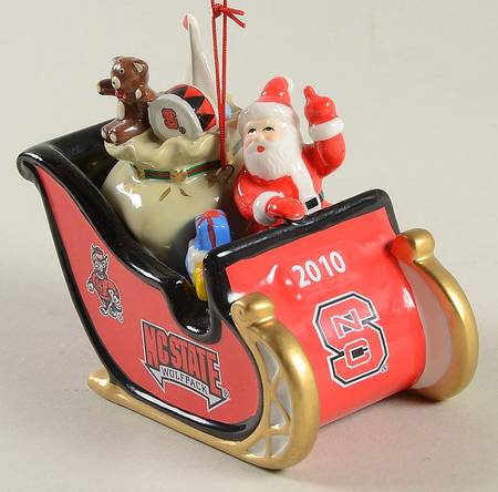 NC State Wolfpack Christmas Sleigh - With Box Bx2010