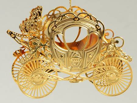 2008 Gold Christmas Ornament Coll Yuletide Carriage - Boxed