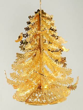 2008 Gold Christmas Ornament Coll Woodland Christmas - Boxed