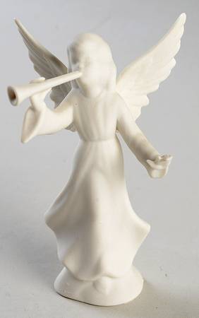 Angel Musicians Bisque Angel With Trumpet - No Box