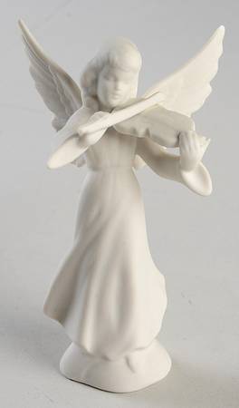 Angel Musicians Bisque Angel With Violin - No Box