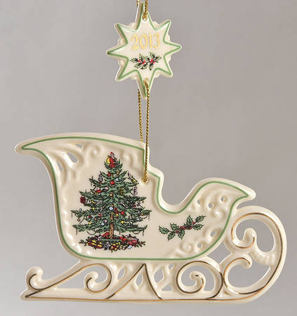 Christmas Tree Annual Ornaments Sleigh - With Box Bx2013