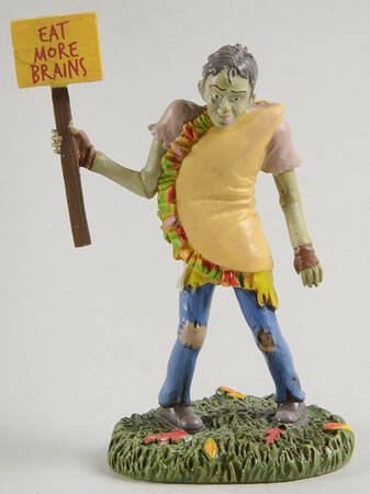 Haunted Wheels-Snow Village Halloween Eat More Brains - No Box