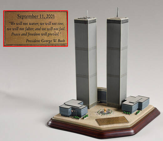 September 11th Commemoratives World Trade Center Twin Towers - No Box