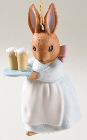 Beatrix Potter Christmas Ornament Collection Mrs Rabbit Carrying Drinks - No Box