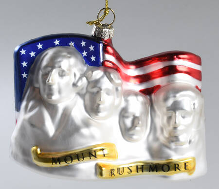 Blown Glass Ornaments Mount Rushmore National Memorial - With Box