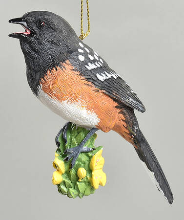 The Songbird Christmas Ornaments Eastern Towhee - No Box