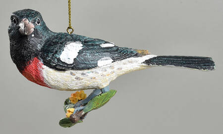 The Songbird Christmas Ornaments Rose-Breasted Grosbeak - No Box