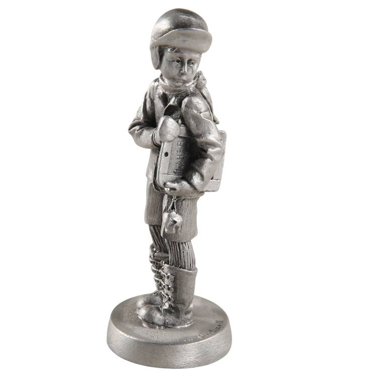 Norman Rockwell Pewter Figurine Back To School - No Box