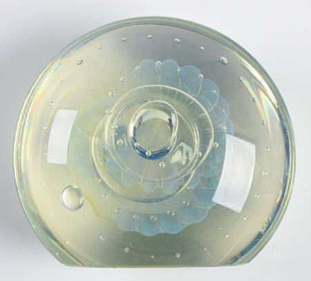 Eickholt Studios Crystal Paperweight Blue Spiral - No Box by Eickholt Studios