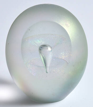 Eickholt Studios Crystal Paperweight Fountain Teardrop-Irridescent - No Box by Eickholt Studios