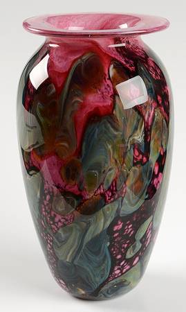 Eickholt Studios Giftware Green & Pink Vase - No Box