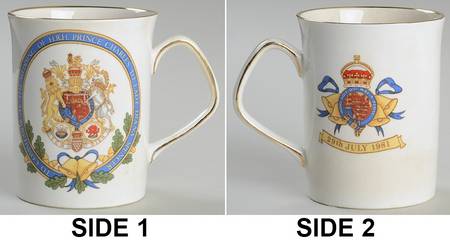 Elizabethan Royalty Commemorative Charles & Diana Wedding Mug - No Box