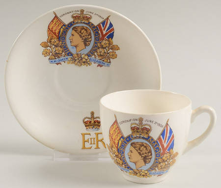 Royalty Commemoratives Elizabeth Ii Coronation Cup & Saucer - No Box