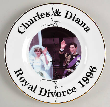 Royalty Commemoratives Charles & Diana-Royal Divorce Plate - No Box