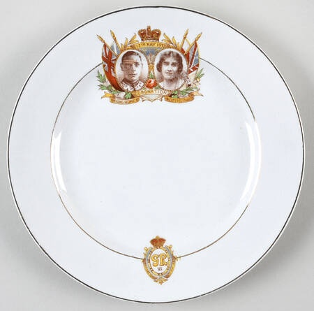 Royalty Commemoratives George Vi & Elizabeth Coronation Plate - No Box