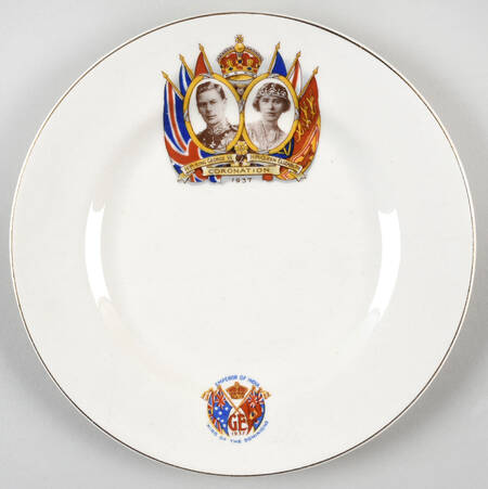 Royalty Commemoratives George Vi & Elizabeth Coronation Plate - No Box