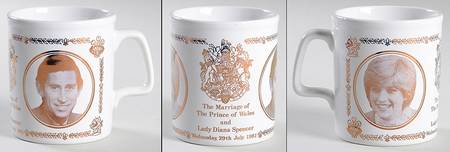 Royalty Commemoratives Charles Iii & Diana Wedding Mug - No Box