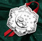 Baby's First Christmas Bear On Moon - No Box