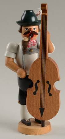 Wooden Smokers Musician With Bass - Boxed
