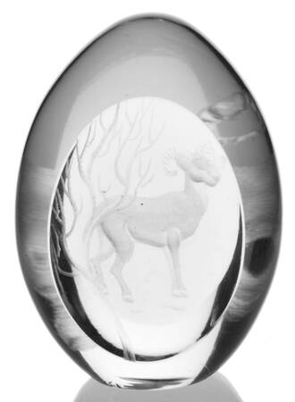 Crystal Paperweight by Ekenas