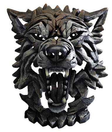 Wild Animals Wolf Bust Grey And White - Boxed