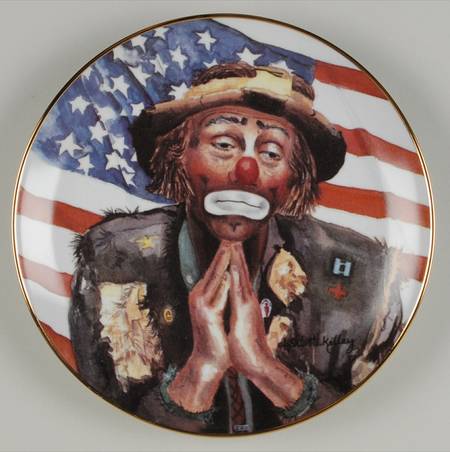 Emmett Kelly Jr Clown And God Bless America - Boxed