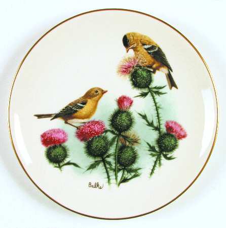 Birds & Flowers of Meadow Goldfinch And Bullthistle - No Box