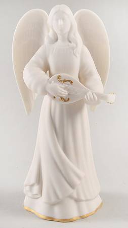 Franklin Mint Figurines Angel With Mandolin - No Box