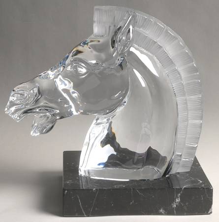 Franklin Mint Figurines Crystal Phidias Horse Head - No Box