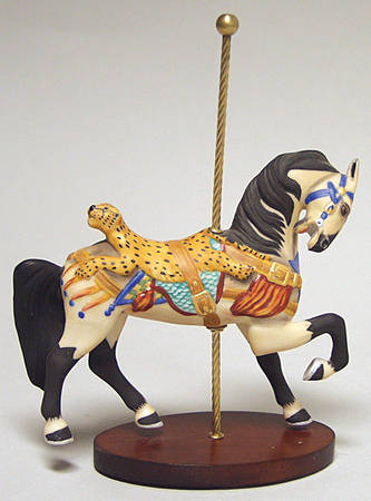 Treasury of Carousel Art Leopard Saddle Horse - No Box