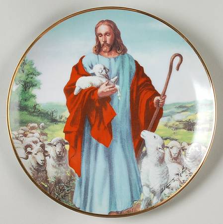 Franklin Mint Plates Lord Is My Shepherd - No Box