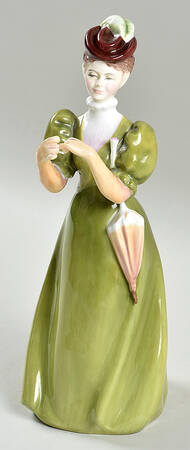 Francesca Art China Figurine Glencora- Green Dress - No Box
