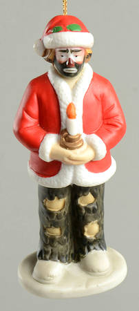 Emmett Kelly Jr Ornaments Emmett Kelly With Candle - No Box