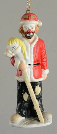 Emmett Kelly Jr Ornaments Ekj With Stick Horse - Boxed