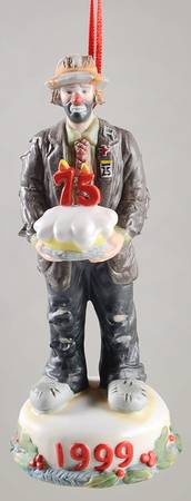 Emmett Kelly Jr Ornaments 1999-75th Birthday-Diamond Jubilee - No Box