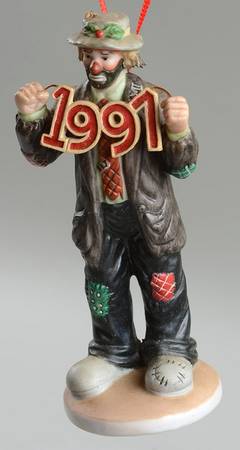 Emmett Kelly Jr Ornaments Ekj Holding 1997 - No Box