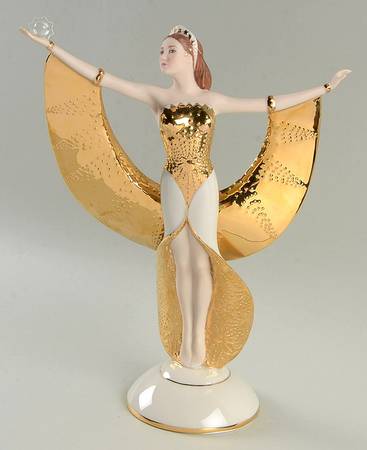 Art Deco-Figurine Series Sunrise In Gold - No Box