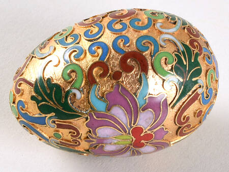 The Collector's Treasury of Eggs Gold Cloisonne - No Box