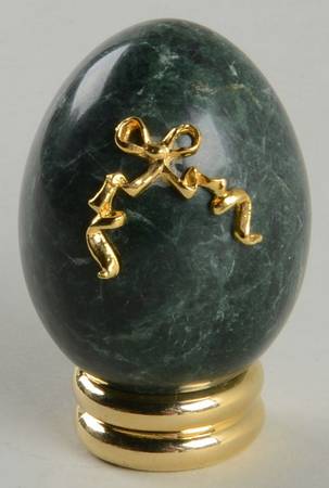 The Collector's Treasury of Eggs Italian Marble-With Gold Ribbon  - No Box