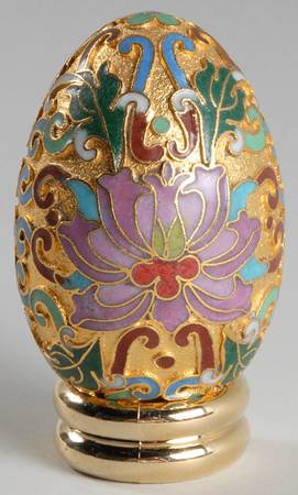 The Collector's Treasury of Eggs Gold Cloisonne - No Box