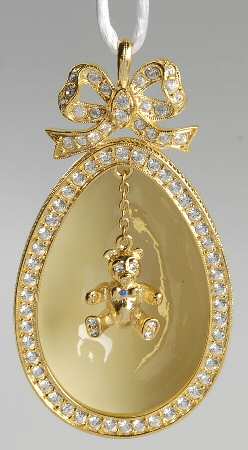 Faberge Egg Teddy Bear Half Easter Egg - No Box