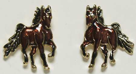 Fine Enamels Jewelry Horse Enamel-Brown - Boxed