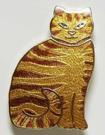 Fine Enamels Jewelry Cat-Ginger - Boxed