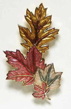 Fine Enamels Jewelry Fall Leaf - Boxed